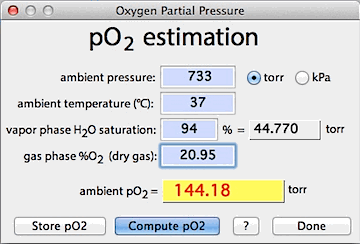 oxygen altitude partial pressure calculator gas po2 concentration pressures other warthog ucr edu